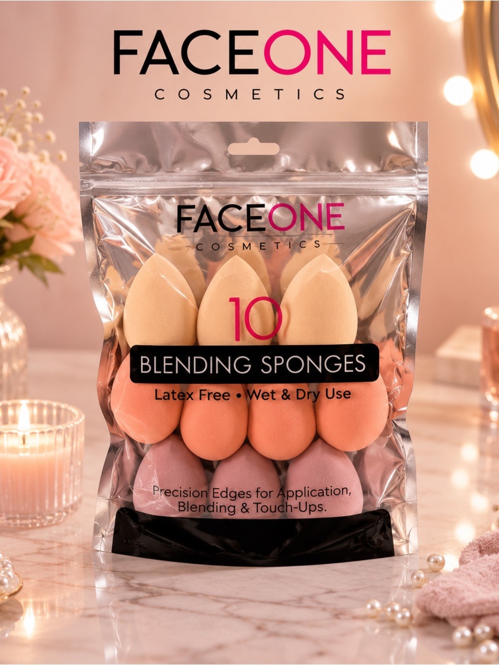 Face One Cosmetics 10-Piece Blending Sponge Set – New Sealed